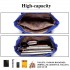 E6712 NY - PU Leather Tote Handbag & Satchel Set Navy E6712 NY - PU Leather Tote Handbag & Satchel Set Navy