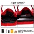 E6713 BY - Big Size Soft Leather Look Slouchy Hobo Shoulder Bag Burgundry