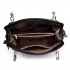 E6714-Miss LuLu Fashion PU Leather Handbag Purse 4pcs Set BLACK