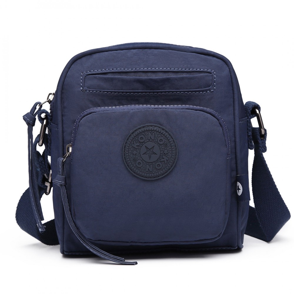E6823-KONO Lightweight Casual Travel Bag Multi Pocket Cross Body BLUE