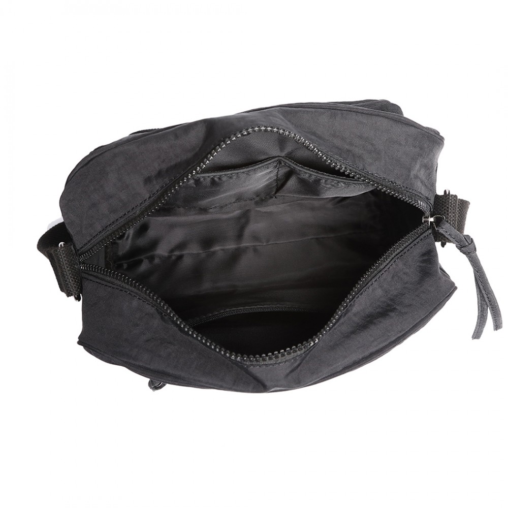 E6824KONO Casual Multi Pocket Lightweight Cross Body Messenger Bag BLACK