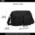 E6824-KONO Casual Multi Pocket Lightweight Cross Body Messenger Bag BLACK E6824-KONO Casual Multi Pocket Lightweight Cross Body Messenger Bag BLACK