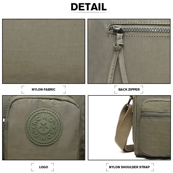 E6824-KONO Casual Multi Pocket Lightweight Cross Body Messenger Bag GREEN E6824-KONO Casual Multi Pocket Lightweight Cross Body Messenger Bag GREEN