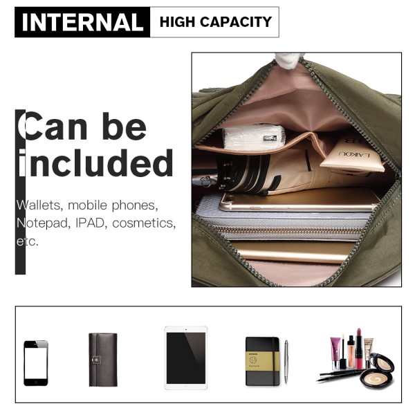 E6824-KONO Casual Multi Pocket Lightweight Cross Body Messenger Bag GREEN E6824-KONO Casual Multi Pocket Lightweight Cross Body Messenger Bag GREEN