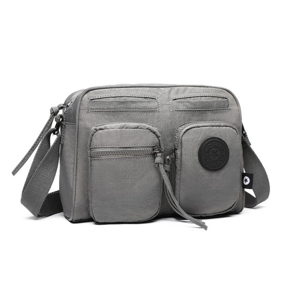 E6824-KONO Casual Multi Pocket Lightweight Cross Body Messenger Bag GREY E6824-KONO Casual Multi Pocket Lightweight Cross Body Messenger Bag GREY