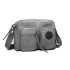 E6824-KONO Casual Multi Pocket Lightweight Cross Body Messenger Bag GREY