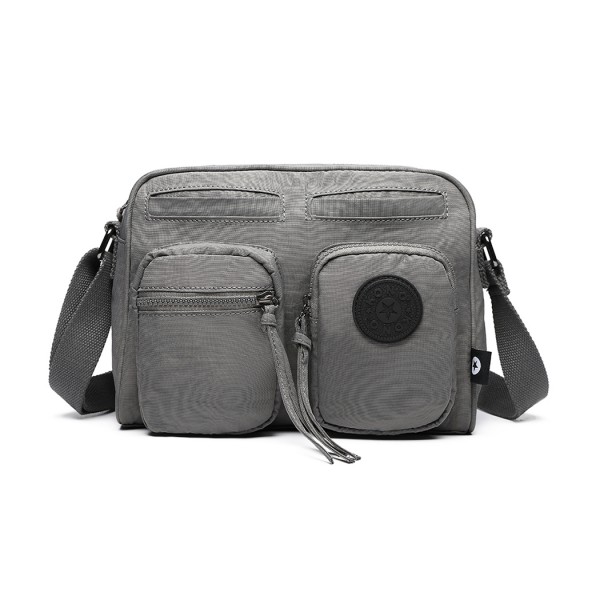 E6824-KONO Casual Multi Pocket Lightweight Cross Body Messenger Bag GREY E6824-KONO Casual Multi Pocket Lightweight Cross Body Messenger Bag GREY