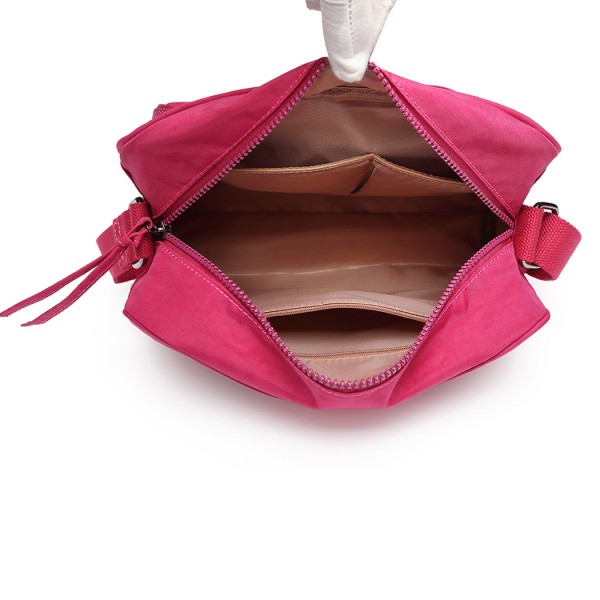 E6824-KONO Casual Multi Pocket Lightweight Cross Body Messenger Bag PLUM E6824-KONO Casual Multi Pocket Lightweight Cross Body Messenger Bag PLUM