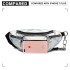 E6831-MISS LULU Patent Leather Zip Front WAISTBAG Bum Bag SILVER