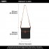 E6838 - Miss Lulu Washed Nylon Pouch Cross Body Bag - Black E6838 - Miss Lulu Washed Nylon Pouch Cross Body Bag - Black