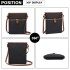 E6838 - Miss Lulu Washed Nylon Pouch Cross Body Bag - Black E6838 - Miss Lulu Washed Nylon Pouch Cross Body Bag - Black