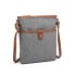 E6838 - Miss Lulu Washed Nylon Pouch Cross Body Bag - Grey E6838 - Miss Lulu Washed Nylon Pouch Cross Body Bag - Grey