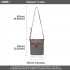 E6838 - Miss Lulu Washed Nylon Pouch Cross Body Bag - Grey E6838 - Miss Lulu Washed Nylon Pouch Cross Body Bag - Grey