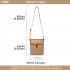 E6838 - Miss Lulu Washed Nylon Pouch Cross Body Bag - Khaki E6838 - Miss Lulu Washed Nylon Pouch Cross Body Bag - Khaki
