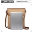 E6838 - Miss Lulu Washed Nylon Pouch Cross Body Bag - Khaki E6838 - Miss Lulu Washed Nylon Pouch Cross Body Bag - Khaki