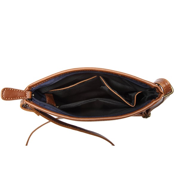 E6838 - Miss Lulu Washed Nylon Pouch Cross Body Bag - Navy