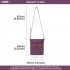 E6838 - Miss Lulu Washed Nylon Pouch Cross Body Bag - Purple E6838 - Miss Lulu Washed Nylon Pouch Cross Body Bag - Purple