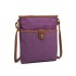 E6838 - Miss Lulu Washed Nylon Pouch Cross Body Bag - Purple E6838 - Miss Lulu Washed Nylon Pouch Cross Body Bag - Purple