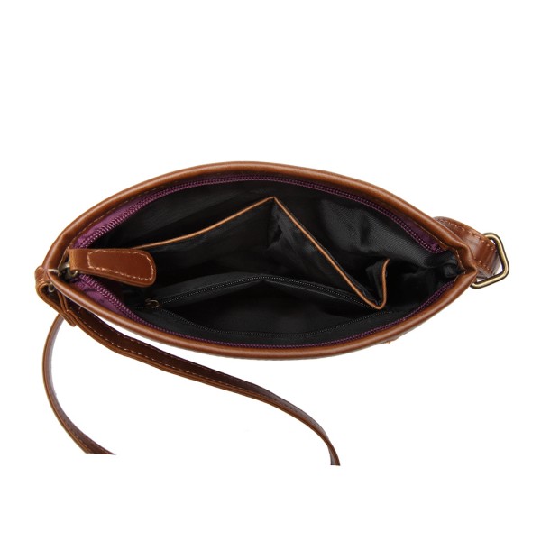 E6838 - Miss Lulu Washed Nylon Pouch Cross Body Bag - Purple E6838 - Miss Lulu Washed Nylon Pouch Cross Body Bag - Purple