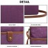 E6838 - Miss Lulu Washed Nylon Pouch Cross Body Bag - Purple E6838 - Miss Lulu Washed Nylon Pouch Cross Body Bag - Purple