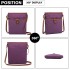 E6838 - Miss Lulu Washed Nylon Pouch Cross Body Bag - Purple E6838 - Miss Lulu Washed Nylon Pouch Cross Body Bag - Purple