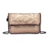 E6843 - Miss Lulu Leather Look Folded Metal Chain Clutch Shoulder Bag - Pink E6843 - Miss Lulu Leather Look Folded Metal Chain Clutch Shoulder Bag - Pink