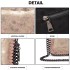 E6843 - Miss Lulu Leather Look Folded Metal Chain Clutch Shoulder Bag - Pink