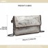 E6843 - Miss Lulu Leather Look Folded Metal Chain Clutch Shoulder Bag - Silver E6843 - Miss Lulu Leather Look Folded Metal Chain Clutch Shoulder Bag - Silver