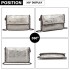 E6843 - Miss Lulu Leather Look Folded Metal Chain Clutch Shoulder Bag - Silver E6843 - Miss Lulu Leather Look Folded Metal Chain Clutch Shoulder Bag - Silver