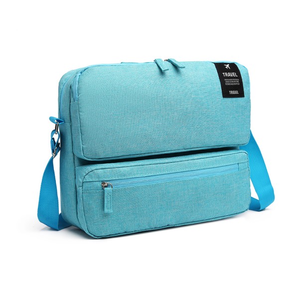 E6851 - Kono Multi Compartment Travel Shoulder Bag - Blue E6851 - Kono Multi Compartment Travel Shoulder Bag - Blue