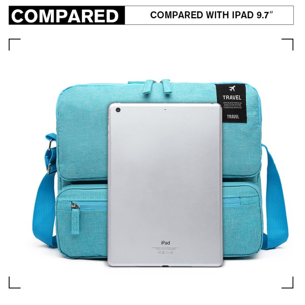 E6851 - Kono Multi Compartment Travel Shoulder Bag - Blue E6851 - Kono Multi Compartment Travel Shoulder Bag - Blue