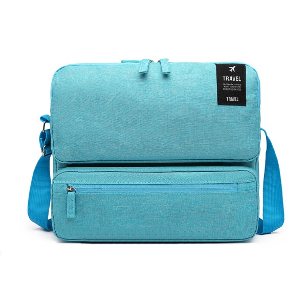 E6851 - Kono Multi Compartment Travel Shoulder Bag - Blue E6851 - Kono Multi Compartment Travel Shoulder Bag - Blue