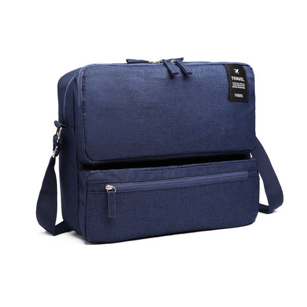 E6851 - Kono Multi Compartment Travel Shoulder Bag - Navy E6851 - Kono Multi Compartment Travel Shoulder Bag - Navy