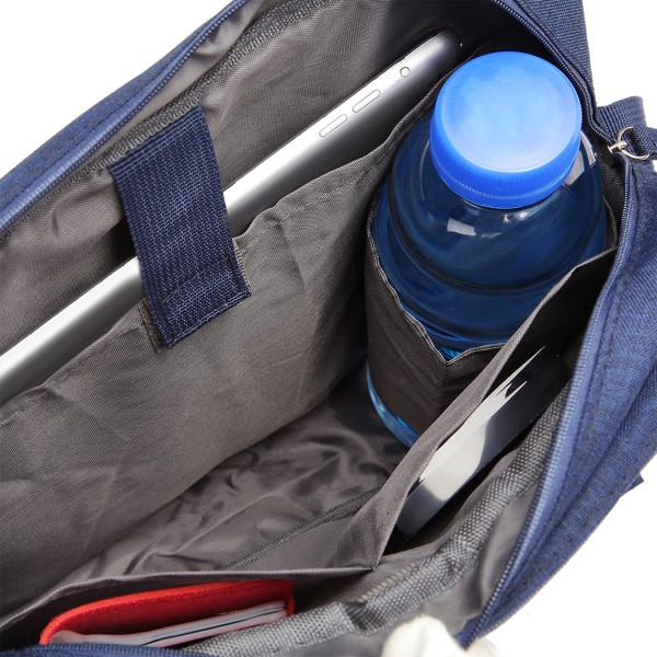 E6851 - Kono Multi Compartment Travel Shoulder Bag - Navy E6851 - Kono Multi Compartment Travel Shoulder Bag - Navy
