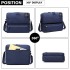 E6851 - Kono Multi Compartment Travel Shoulder Bag - Navy E6851 - Kono Multi Compartment Travel Shoulder Bag - Navy