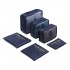 E6874-1 - Kono 6 Piece Polyester Travel Luggage Organiser Bag Set - Navy