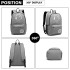 E6878 - KONO GLOW IN THE DARK WATERPROOF BACKPACK GREY