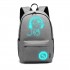 E6878 - KONO GLOW IN THE DARK WATERPROOF BACKPACK GREY