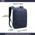 E6891 - Kono Waterproof Basic Backpack with USB Charging Port - Blue