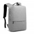 E6891 - Kono Waterproof Basic Backpack with USB Charging Port - Grey