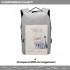 E6891 - Kono Waterproof Basic Backpack with USB Charging Port - Grey
