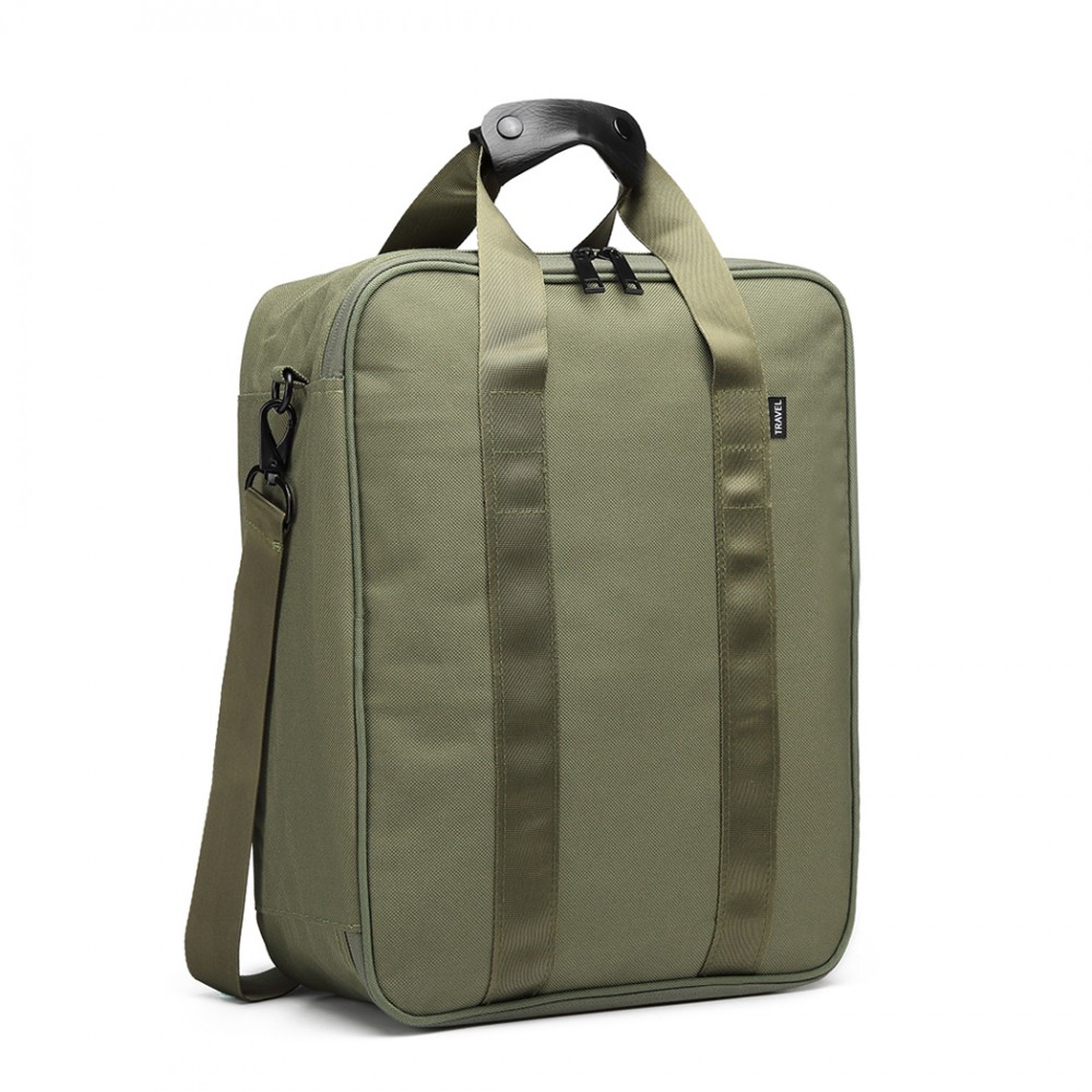 green travel shoulder bag