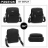 E6925 - Kono Multi Pocket Cross Body Umhängetasche - Schwarz E6925 - Kono Multi Pocket Cross Body Umhängetasche - Schwarz