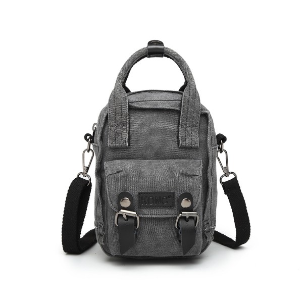 E6929 - Kono Mini Multi-Way Umhängetasche /Rucksack - Schwarz