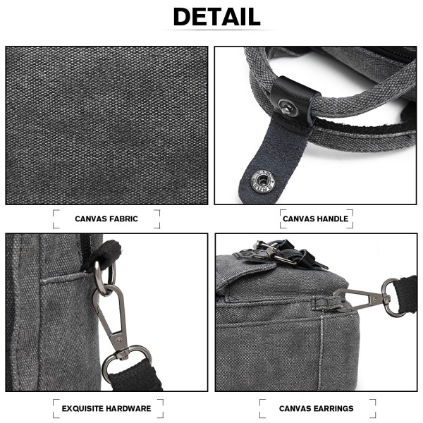 E6929 - Kono Mini Multi-Way Umhängetasche /Rucksack - Schwarz