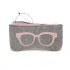 EB2065 - Soft Felt Glasses Case - Grey And Pink