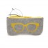 EB2065 - Soft Felt Glasses Case - Grey And Yellow
