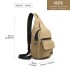 EQ2028 - Kono Casual Canvas Single Strap Sling Backpack - Khaki