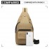 EQ2028 - Kono Casual Canvas Single Strap Sling Backpack - Khaki