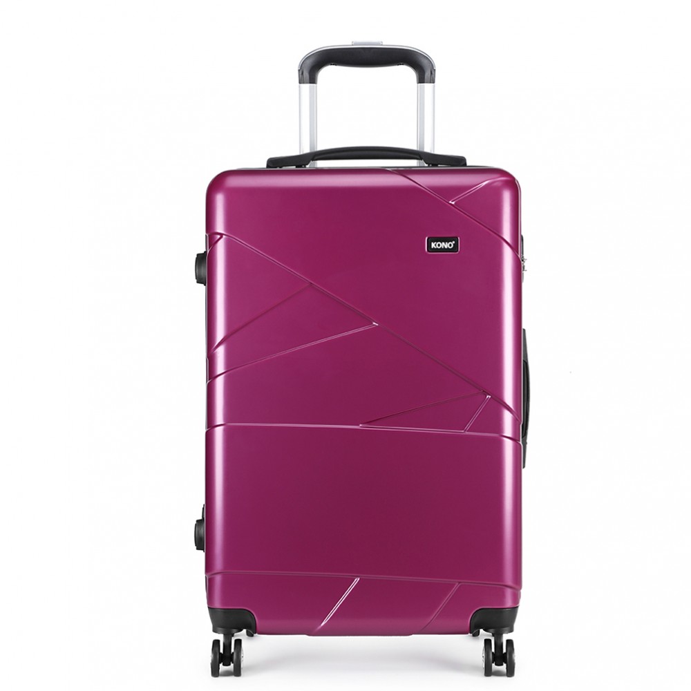 hard shell purple suitcase